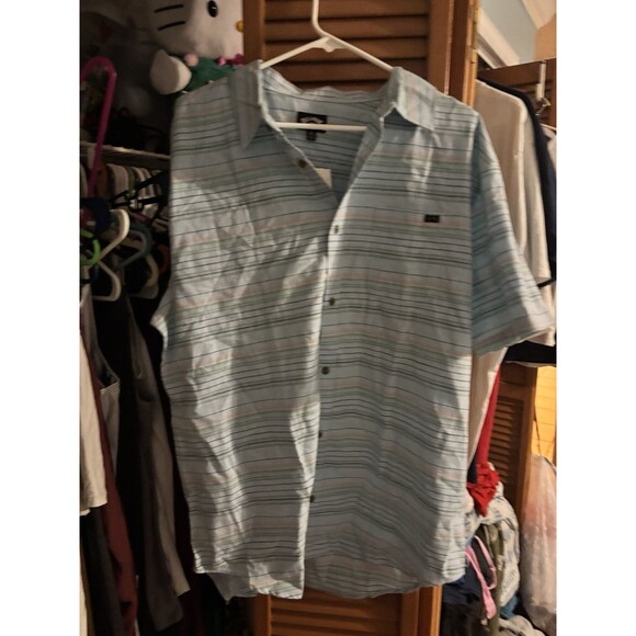 Billabong Mens All Day Jacquard Short Sleeve Button Up X-Large Easter - Picture 6 of 7